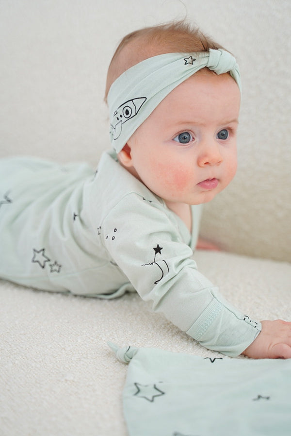 footie zipper - Sage Sea