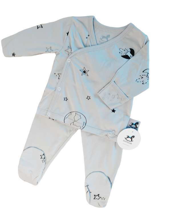 Kimono set- Gray Stars